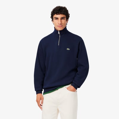 Sweatshirt zippé interlock col montant LACOSTE