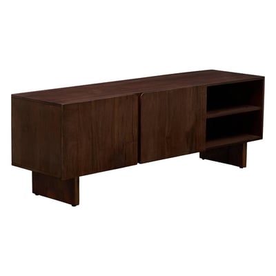 Meuble TV rectangulaire avec portes en manguier NYERO ATMOSPHERA