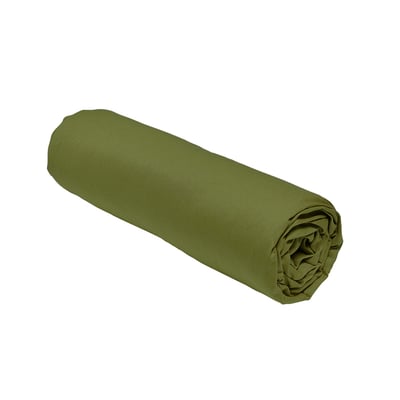 Drap housse 2 personnes uni effet lavé ESSENTIAL TODAY