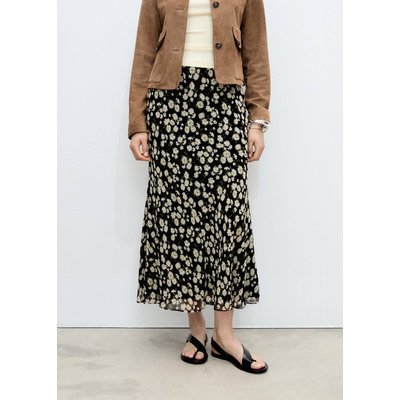 Jupe longue évasée fleurs MANGO