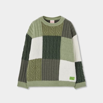 Pull garçon patchwork BOBOLI