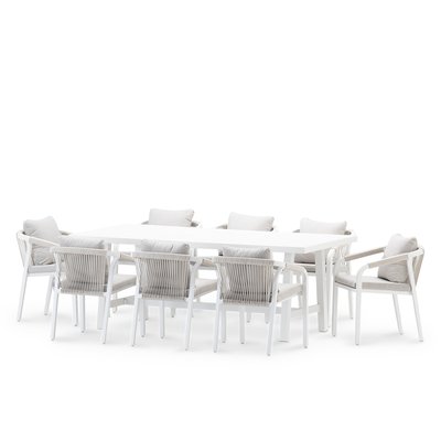 Salon de jardin, 8 chaises, MAYA DEFORA HOME