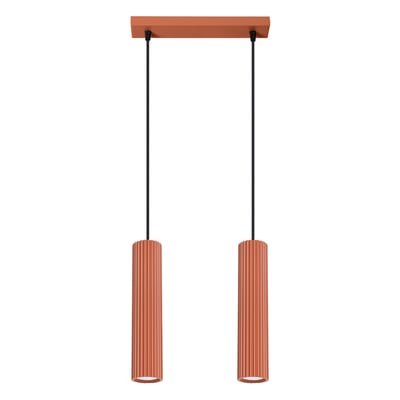 Suspension Aluminium Ocre Rouge GU10 2 Karbon EDEN