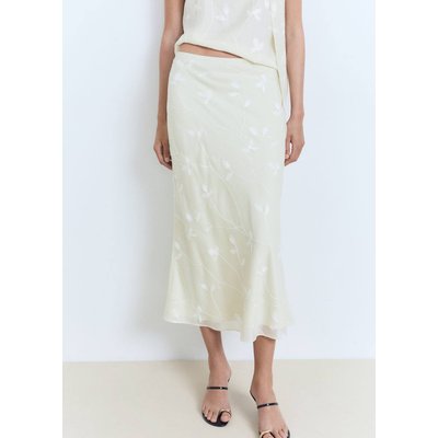 Jupe midi fleurs MANGO