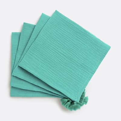 Lot de 4 serviettes de table gaze de coton, Kumla LA REDOUTE INTERIEURS