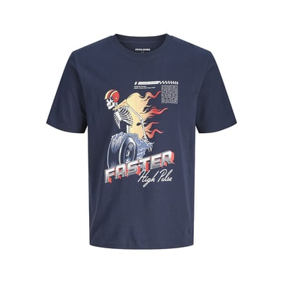 T-shirt manches courtes, motif tête de mort devant JACK & JONES JUNIOR