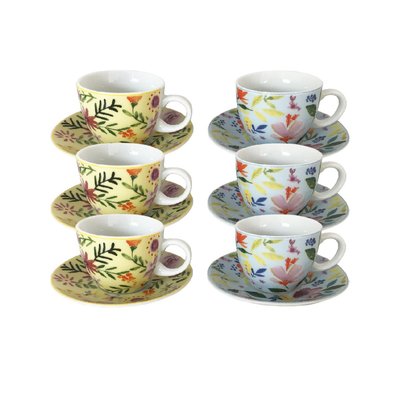 Lot de 6 tasses, FLOWERS ARTIME