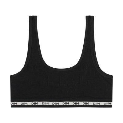 Dim Icons Seamless, Brassière fille en tissu côtelé DIM