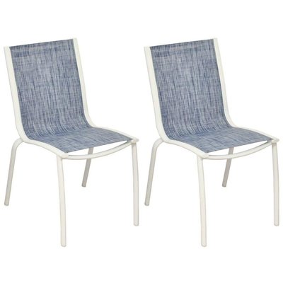 Chaise aluminium textilène Linea (Lot de 2) PROLOISIRS