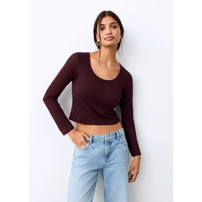 T-shirt en maille fine MANGO TEEN