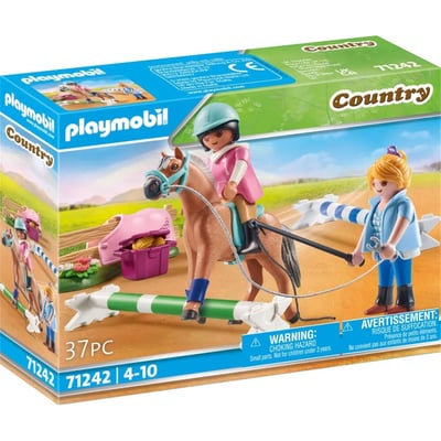 Cavalière et cheval avec monitrice PLAYMOBIL