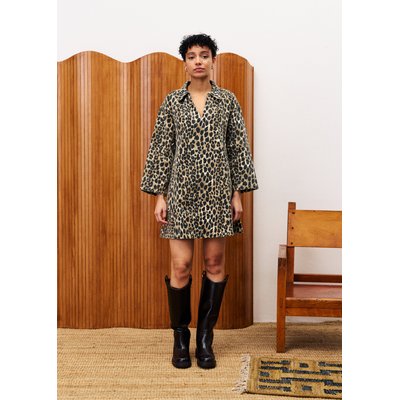 Robe  en coton à motif léopard CHARDON FRNCH