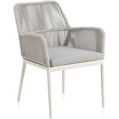 x4 Fauteuils aluminium  et corde   avec coussin déhoussable RECOLLECTION