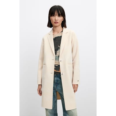 manteau regular imprimé en laine DESIGUAL