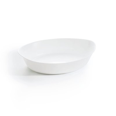 Plat à four ovale blanc 32X20cm Smart Cuisine Carine 250°C  - Luminarc - Opale culinaire extra léger et résistant LUMINARC