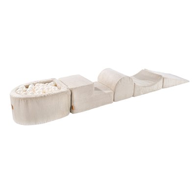 Aire De Jeux en Mousse avec Piscine à Balles, VELOURS COTELE MEOW BABY