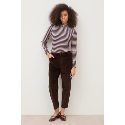 Pantalon taille haute velours resserré BONOBO