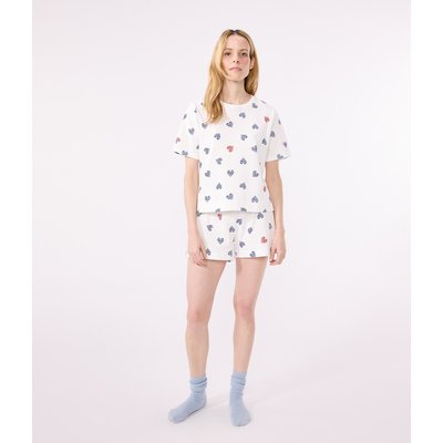Pyjashort en coton manches courtes PETIT BATEAU