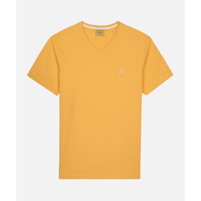 Tee shirt uni col V 4flo brodé poitrine TIVE OXBOW