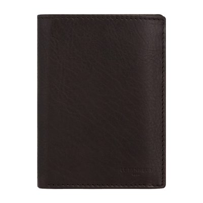 Portefeuille vertical zippé 2 volets en cuir huilé GARY LE TANNEUR