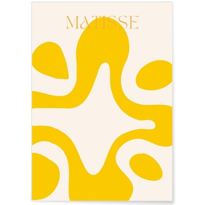 Affiche Matisse 'Composition Soleil' – Abstraction en jaune L'AFFICHERIE