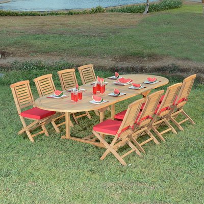 Salon de jardin teck massif Catane, 8 places TECK ATTITUDE