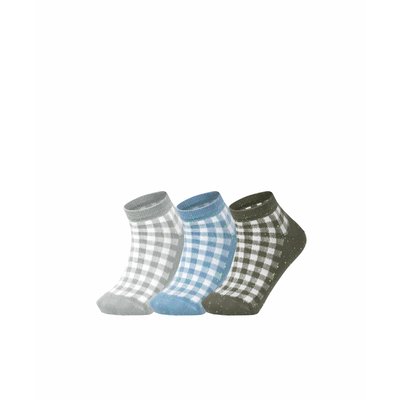 Socquettes basses Pixel Checks 3-Pack Coton Opaque ESPRIT
