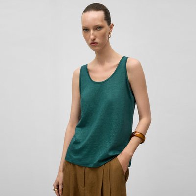 T-shirt sans manches en lin ADOLFO DOMINGUEZ