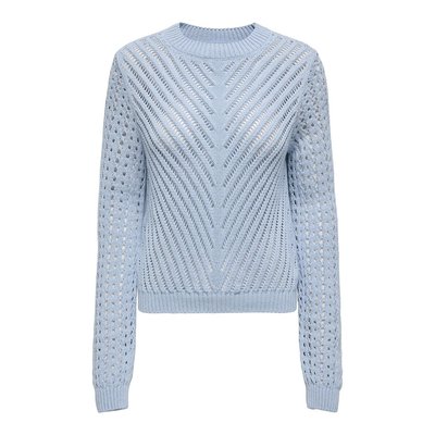 Pull col rond en maille ajourée JDY