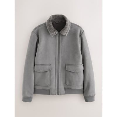 Veste en suédine à doublure peau de mouton NEXT