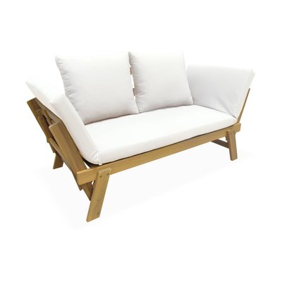 Banquette de jardin bois d'acacia 2/3 places JALANCE SWEEEK