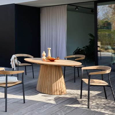 Table de jardin ovale en teck massif 6 pers. PALOMA TIKAMOON