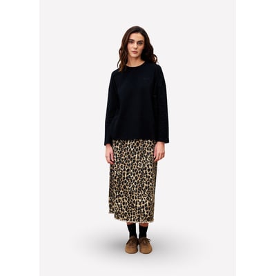 Jupe  en coton à motif léopard KARKADE FRNCH