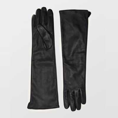 Gants longs tactiles en cuir MONOPRIX