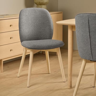 Chaises scandinaves en tissu bouclette (lot de 2) - ALIX HELLIN, DEPUIS 1862