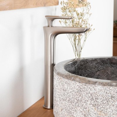 Robinet pour vasque salle bain Ems nickel brossé WANDA COLLECTION