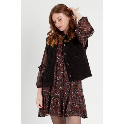 Robe droite volants CACHE CACHE