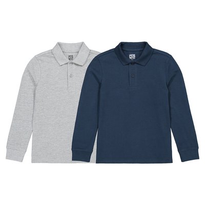 Lot de 2 polos manches longues LA REDOUTE COLLECTIONS