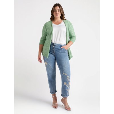 Cardigan ouvert sur le devant en FIL avec micro-paillettes FIORELLA RUBINO