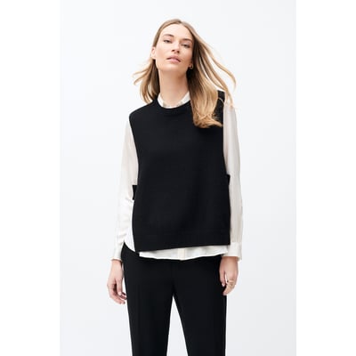 Poncho col rond en laine HEVY CAROLL