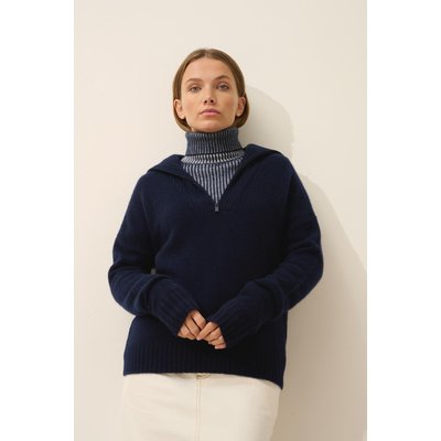 Pull Camionneur 6 Fils Navy Akar JUST CASHMERE