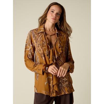 Blouse fantaisie à volants OLTRE