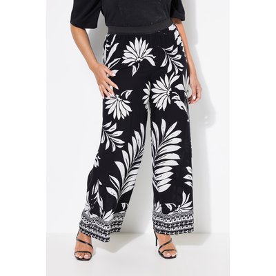 Pantalon motif floral, jambe droite et large ULLA POPKEN