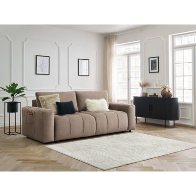 Canapé droit convertible 3 places en velours, ARSENE BOBOCHIC