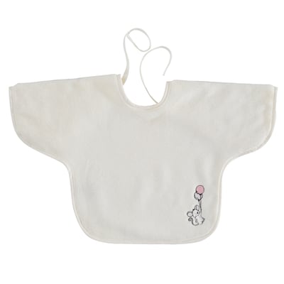 Bavoir à manches en coton peigné  Zéro Twist BABY SOFT SOURIS SKY SENSEI MAISON