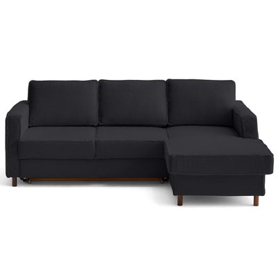 Canapé d'Angle Convertible en velours 4 places - JAKE LISA DESIGN