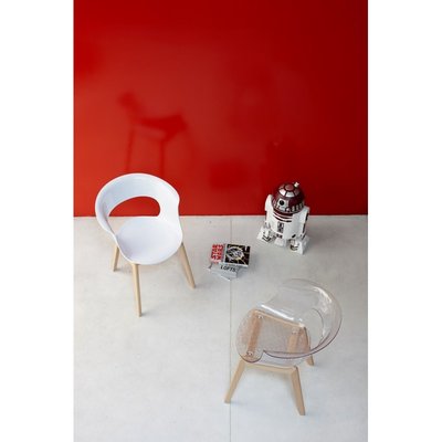 Chaise design avec pieds bois - NATURAL MISS B Antishock - déco originale SCAB DESIGN