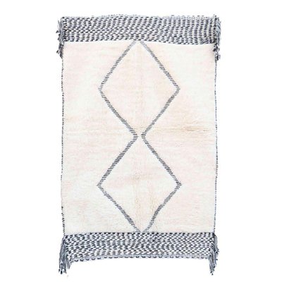 Tapis berbere marocain pure laine beige AFK LIVING