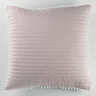 Housse de coussin pompons Dorinette DOUCEUR D'INTÉRIEUR