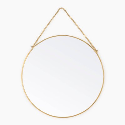 Miroir rond  à suspendre, en métal MONOPRIX